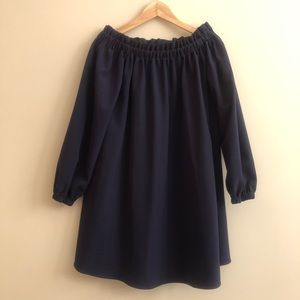 Stunning Off-Shoulder Navy Mini Dress